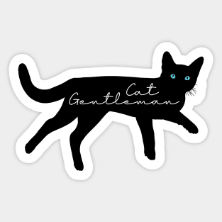 Cat Gentleman in Silhouette Sticker